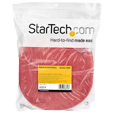StarTech.com 100 ft Bulk Roll of Red Hook and Loop Tape 3/4IN (19 MM) Wide - Cut to Needed Len, image 5