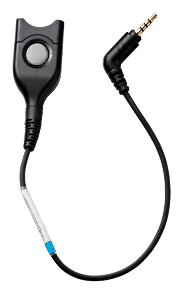 Epos USA DECT/GSM Cable, Easy Disconnect to 2.5 MM 4-Pole Plug, 6 In. Straight Cable