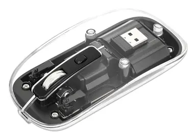Manhattan - Strategic Transparent Rechargeable Wireless USB Mouse