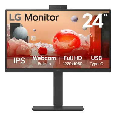 LG Electronics USA 24 LG Monitor, 1920 × 1080, 16:9 IPS, HDMI, DP, USB-C USB 3.0, Daisy Chain