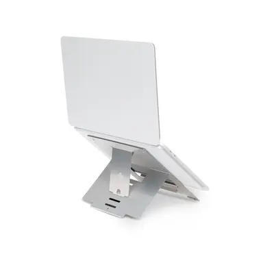 R-Go Ergonomic Laptop Stand, Riser, Flexible, Silver, TAA Compliant, image 6