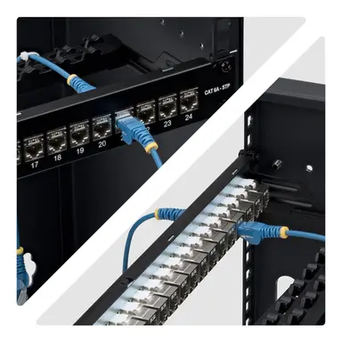 StarTech.com 24-Port 1U Shielded Feed-Through Patch Panel with RJ45 STP Inline Couplers; Rear, image 6