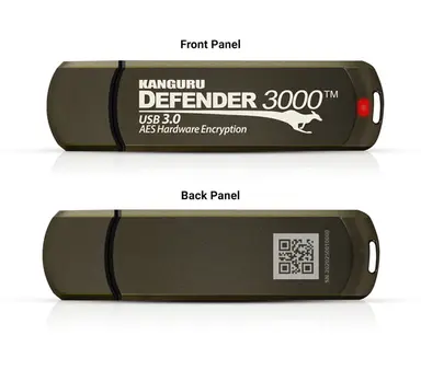 Kanguru Defender 3000 Fips 140-2 Level 3 Certified-Secure Flash DRIVE-128G-TAA, image 4