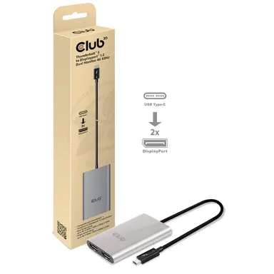Club 3D B.V Thunderbolt 3 to Displayport 1.2 Dual Monitor Support 4K60HZ .THIS Unique Adapte, image 6