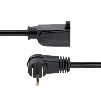 StarTech.com 6 ft (1.8 m) AC Power Extension Cable Right-Angle NEMA 5-15P to NEMA 5-15R; 125V 1, image 7