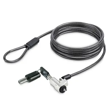 StarTech.com Laptop Cable Lock Compatible with Noble Wedge 6 ft (2M), Anti-Theft Keyed Lock