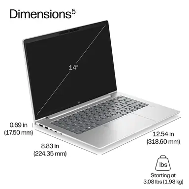HP PB4G2I14AI U7 355 14 16GB/512 PC Intel U7 355, 14 WUXGA AG LED Uwva, Uma, Web, image 6