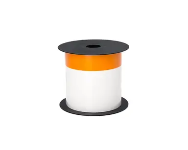 Brother International Corporat 4INX6IN TT ANSI/Osha Blank 1-1/8IN Org Header White Vinyl Label