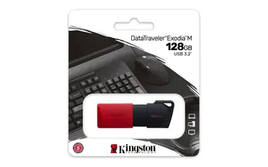 Kingston 128GB USB3.2 GEN1 Datatraveler Exodia M (Black + Red), image 7