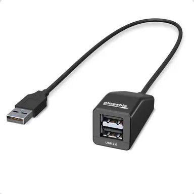 Plugable Technologies Plugable USB 2.0 2-Port High Speed Ultra Compact Hub Splitter, image 4