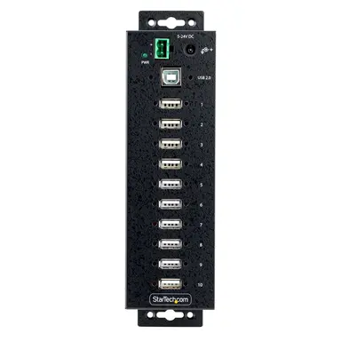 StarTech.com 10-Port Industrial USB 2.0 Hub Is Built with a Cold-Rolled Steel Housing for Tem, image 8