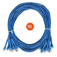 Intellinet Cat6 U/UTP Flexiboot Slim Network Patch Cable, 1 FT., Blue, 10-Pack, image 3