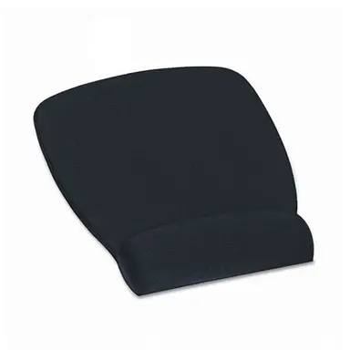 3M Display Materials and Syste Foam Mouse Pad with Wrist Rest Fabric, Black, 6.8 in X 8.6 in X 0.75