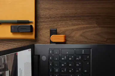 Kingston 256GB Portable USB 3.2 Gen 1 Datatraveler Exodia S (Black/Orange), image 8