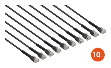 Intellinet Cat6 U/UTP Flexiboot Slim Network Patch Cable, 2 FT., Black, 10-Pack, image 7