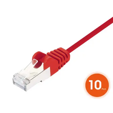 Intellinet CAT8.1 U/FTP Slim Network Patch Cable, 1.5 FT., Red, 10-Pack, image 8
