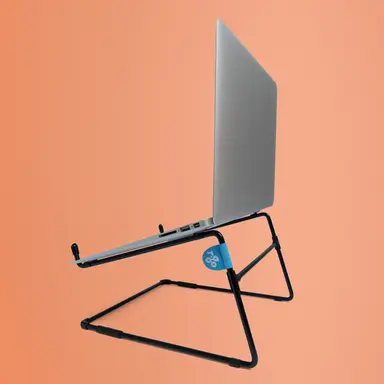 R-Go Steel Office Laptop Stand, Black, TAA Compliant, image 4