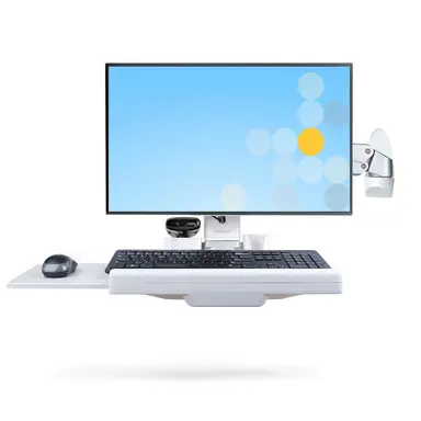 StarTech.com Single Display Sit-Stand Wall Mount Workstation - 27IN/17.6LB VESA 75X75-100X100, image 8