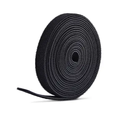 StarTech.com 75 ft (22.8 m) Hook and Loop Roll, 0.5 in Wide, Black, Cut-to-Size Reusable Cable