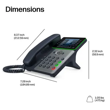 HP Poly Edge V400 Opensip Deskphone with Power Supply NO Radio HP Poly Edge V400, image 7