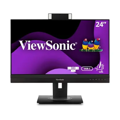 Viewsonic 24IN Ergonomic Docking Monitor with USB-C 90W PD RJ45 And Pop-Up Webcam 1920X10