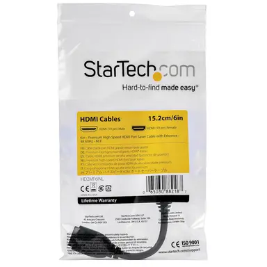 StarTech.com Startech 6 in Short High Speed HDMI 2.0 Extension Cable with Ethernet; 4K 60HZ, image 8