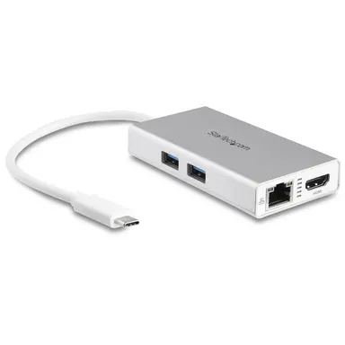 StarTech.com USB-C Travel Dock W/ 4K 30HZ HDMI Video Display, 2X USB-a 3.0, Gbe, 60W PD Pass