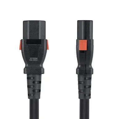 StarTech.com 10 ft Heavy Duty Power Extension Cord W/Locking IEC 60320 C14 and Locking C13, image 7