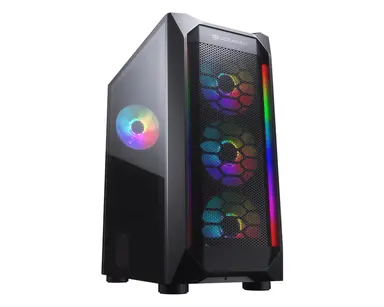 Compucase Glass Panel Midtower Gaming RGB Bar Fan