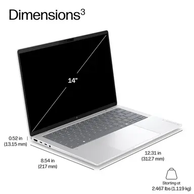 HP Elitebook X G2A14AI RA9P470 14 64GB/1T PC AMD RAI9HXPRO470 14 2.8K Bvoleduwv, image 6