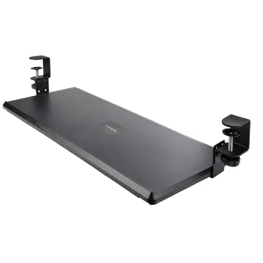 StarTech.com Under Desk Keyboard Tray, Ergonomic Clamp-on Keyboard Holder, up to 12KG
