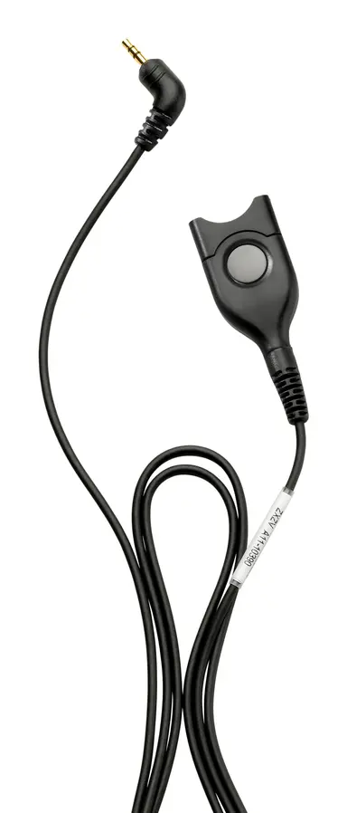 Epos USA DECT/GSM Cable, Easy Disconnect to 2.5 MM 3-Pole Plug, 38 In. Straight Cable, FO