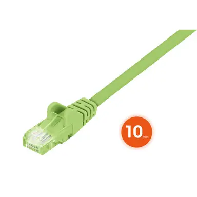 Intellinet Cat6 U/UTP Slim Network Patch Cable, 0.5 FT., Bright Green, 10-Pack, image 8