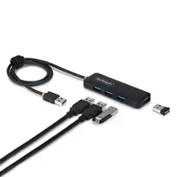 StarTech.com 4-Port USB-a Hub, 5GBPS, Bus Powered, USB-a to 4X USB-a Mini Hub, Extra Long 2 ft, image 3