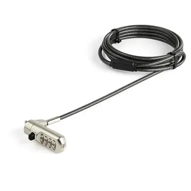 StarTech.com 6.6 ft Anti-Theft Vinyl Coated Steel Combination Cable Lock for Kensington Nano, image 4
