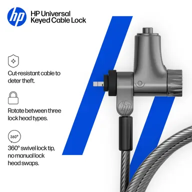 HP Universal Keyed Cable Lock, image 8
