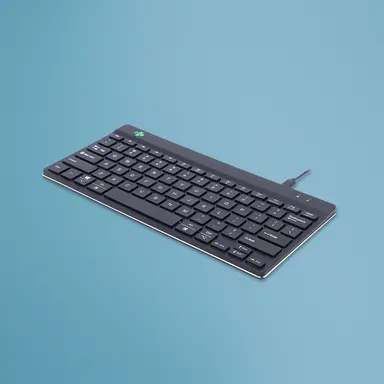 R-Go Ergonomic Keyboard, Compact, with Break Light, Qwerty (US), Black, Wired