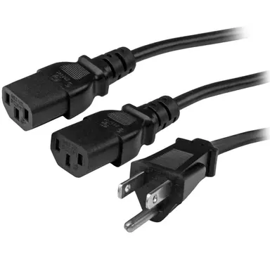 StarTech.com 10 ft (3M) 18AWG Flexible Computer Power Y Cable W/ NEMA 5-15P and 2X IEC 60320, image 4