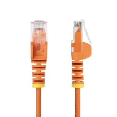 StarTech.com 2 ft Orange Slim Cat6 Ethernet Cable, Snagless, 100W PoE, UTP, LSZH, 28AWG Bare, image 6