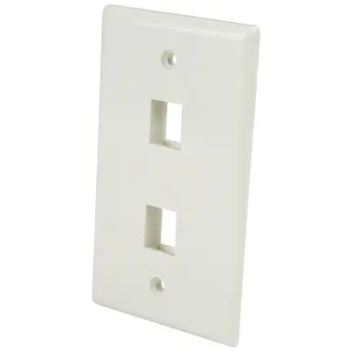 StarTech.com Dual Outlet RJ45 Universal Wall Plate White - - 2 Years Warranty - Incl