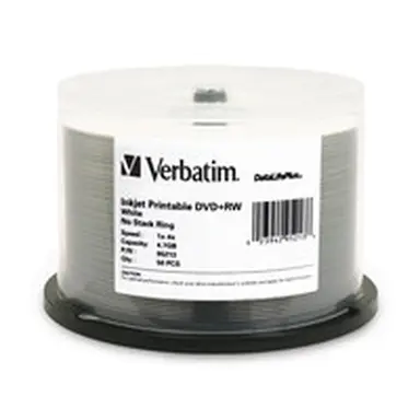 Verbatim Americas 50PK DVD+RW 4.7GB 4X WHT Inkjet Hub, image 4