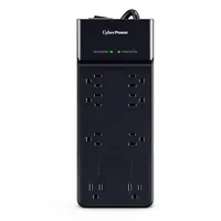 CyberPower Systems (USA) CyberPower Surge, Black, NEMA 5-15P Input - 8 - NEMA 5-15R Output - 1 Y, image 3