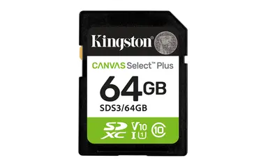 Kingston 64GB SDXC Canvas Select Plus GEN3 100MB/S C10 UHS-I U1 V10