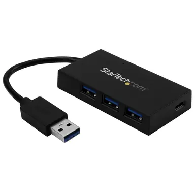 StarTech.com 4-Port USB 3.0 Hub - USB-a Host to 3X USB Type-a + 1X USB-C - Superspeed 5GBPS