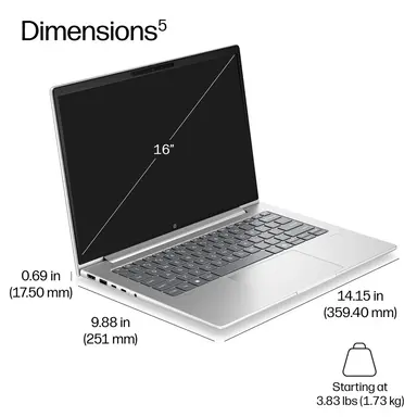 HP PB4G2I16AI U5 325 16 16GB/512 PC Intel U5 325, 16 WUXGA AG LED Uwva, Uma, Web, image 6