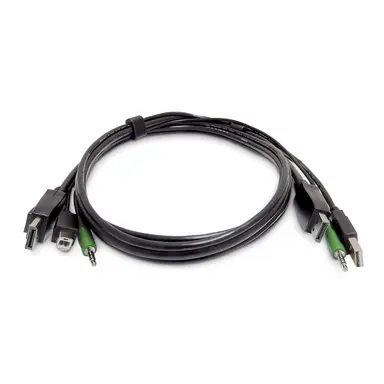 StarTech.com 10 ft (3M) Dual-Displayport KVM Cable, USB 2.0, 3.5MM Audio, Universally Compatib