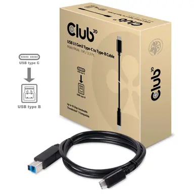 Club 3D B.V USB 3.1 GEN2 C to B Cable 1M/3.3FT, image 6