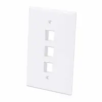 Intellinet 3-Outlet Oversized Keystone Wall Plate, image 3
