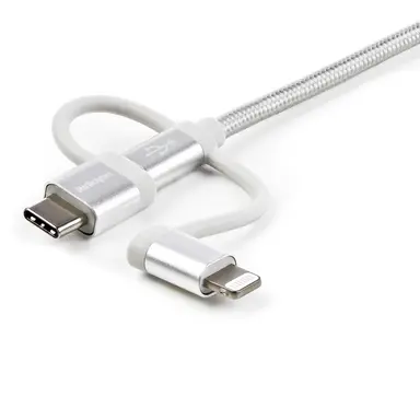 StarTech.com 6 ft (1.8 m) USB Multi-Charging Cable, USB-a to Lightning/USB-C/Micro-USB, Apple, image 8