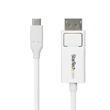 StarTech.com 6 ft (2M) USB-C to DisplayPort 1.2 Cable, Bidirectional, 4K 60HZ, White Video, image 8